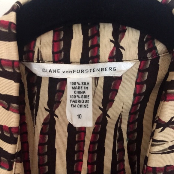 Diane Von Furstenberg drop waist shirt dress sz 10 - Picture 2 of 4